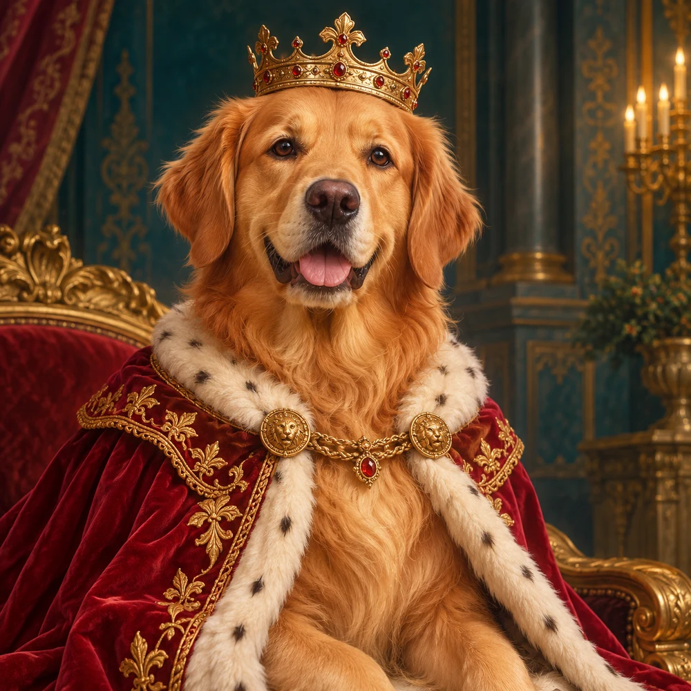 Exemplu de portret regal cu un câine